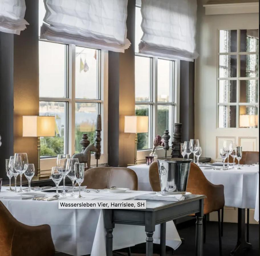 'Kapitaenslounge' Vollsanierte Fewo Mit Blick Auf Die Flensburger Foerde 哈里斯莱 外观 照片